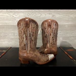 8.5 Cowboy Boots - Custom Swarovski Embellished